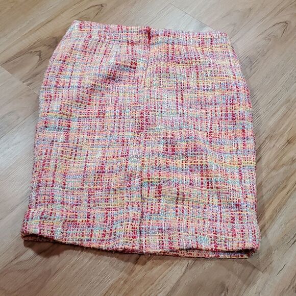 🔸️Merona Pink & Multicolored Twill Skirt w/Pockets Size 6 - Picture 2 of 10